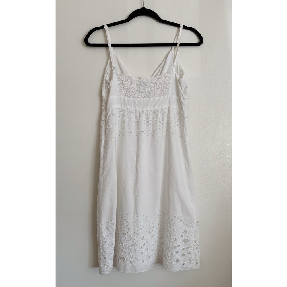 White Vintage Esprit Eyelet Lace Mini Dress US 8 - Picture 4 of 6